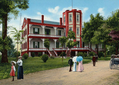 City Park Little Rock AR Vintage Print (7 Sizes) - Premium Quality