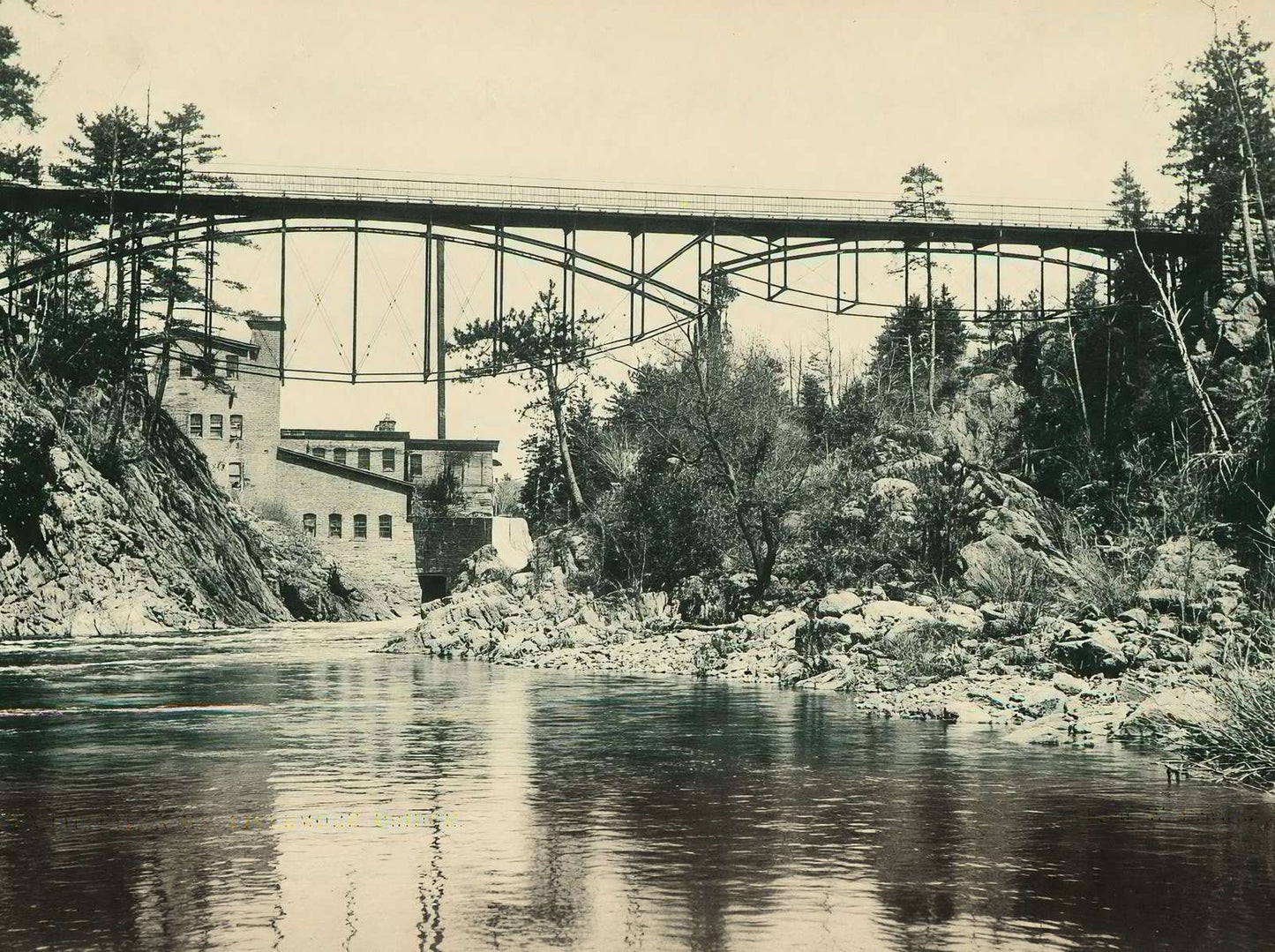 Livermore Bridge Plymouth NH in 1905 Vintage Print (7 Sizes) - Restored