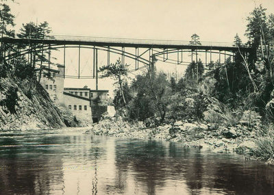 Livermore Bridge Plymouth NH in 1905 Vintage Print (7 Sizes) - Restored
