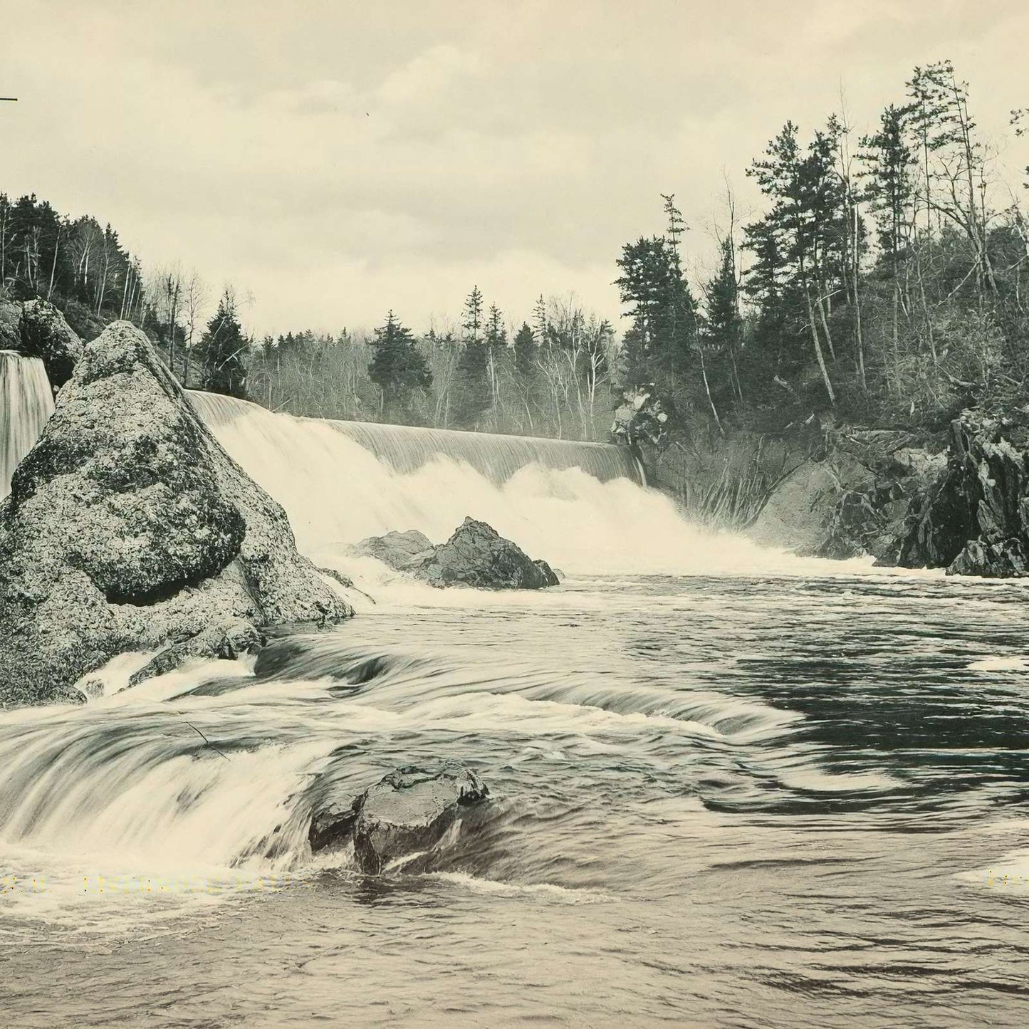 Livermore Falls Plymouth NH in 1905 Vintage Print (7 Sizes) - Archival Paper
