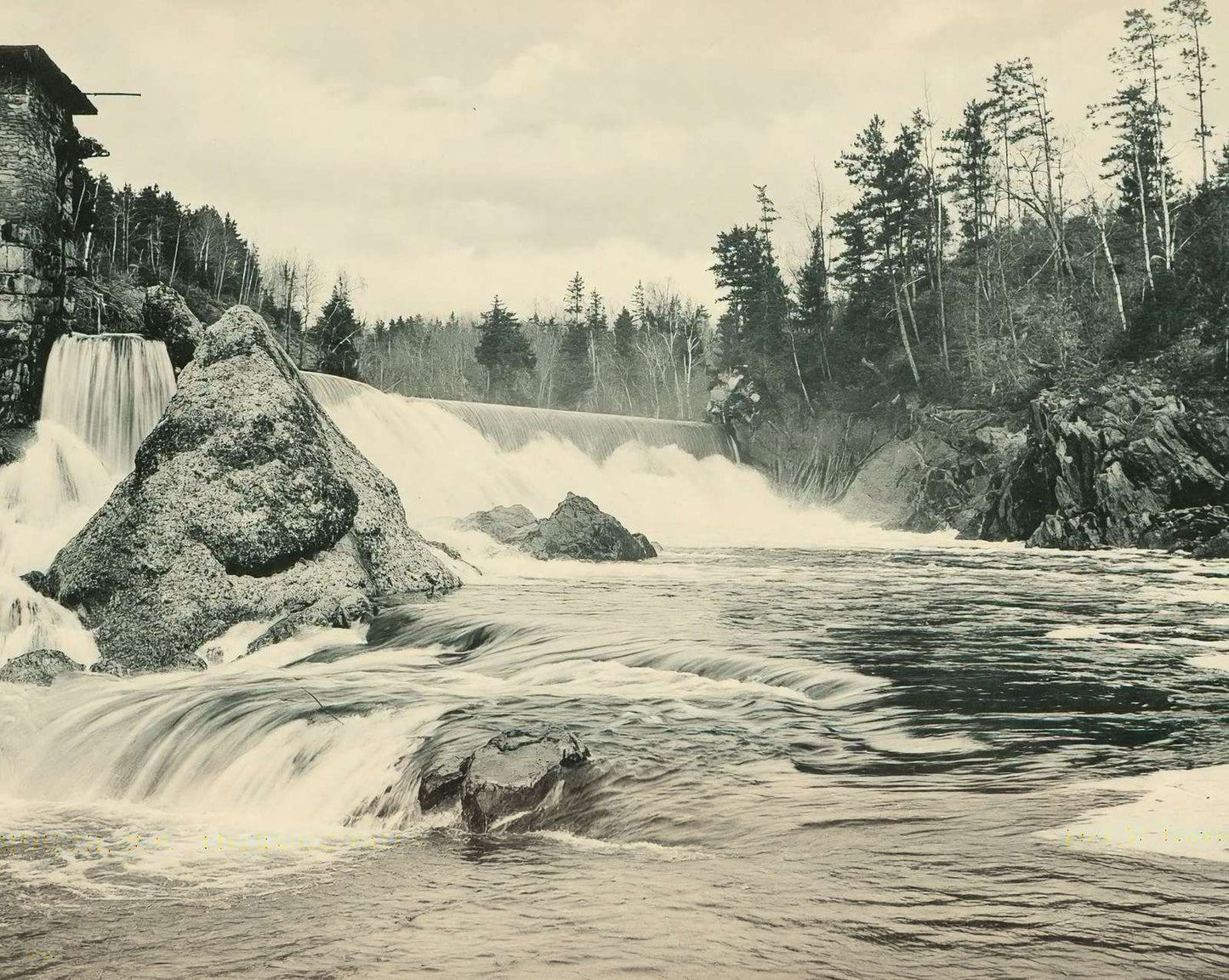 Livermore Falls in Plymouth in 1905 photo print