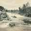 Livermore Falls Plymouth NH in 1905 Vintage Print (7 Sizes) - Archival Paper