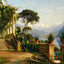 Lodge on Lake Como Painting by Carl Frederik Aagaard Fine Art Print (6 Sizes)