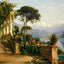 Lodge on Lake Como Painting by Carl Frederik Aagaard Fine Art Print (6 Sizes)