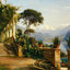 Lodge on Lake Como Painting by Carl Frederik Aagaard Fine Art Print (6 Sizes)