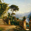 Lodge on Lake Como art print by Carl Frederik Aagaard