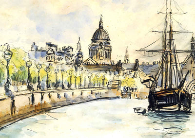 London, St. Paul's Cathedral 1890 by Camille Pissarro Fine Art Print (6 Sizes)