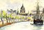 London, St. Paul's Cathedral 1890 by Camille Pissarro Fine Art Print (6 Sizes)