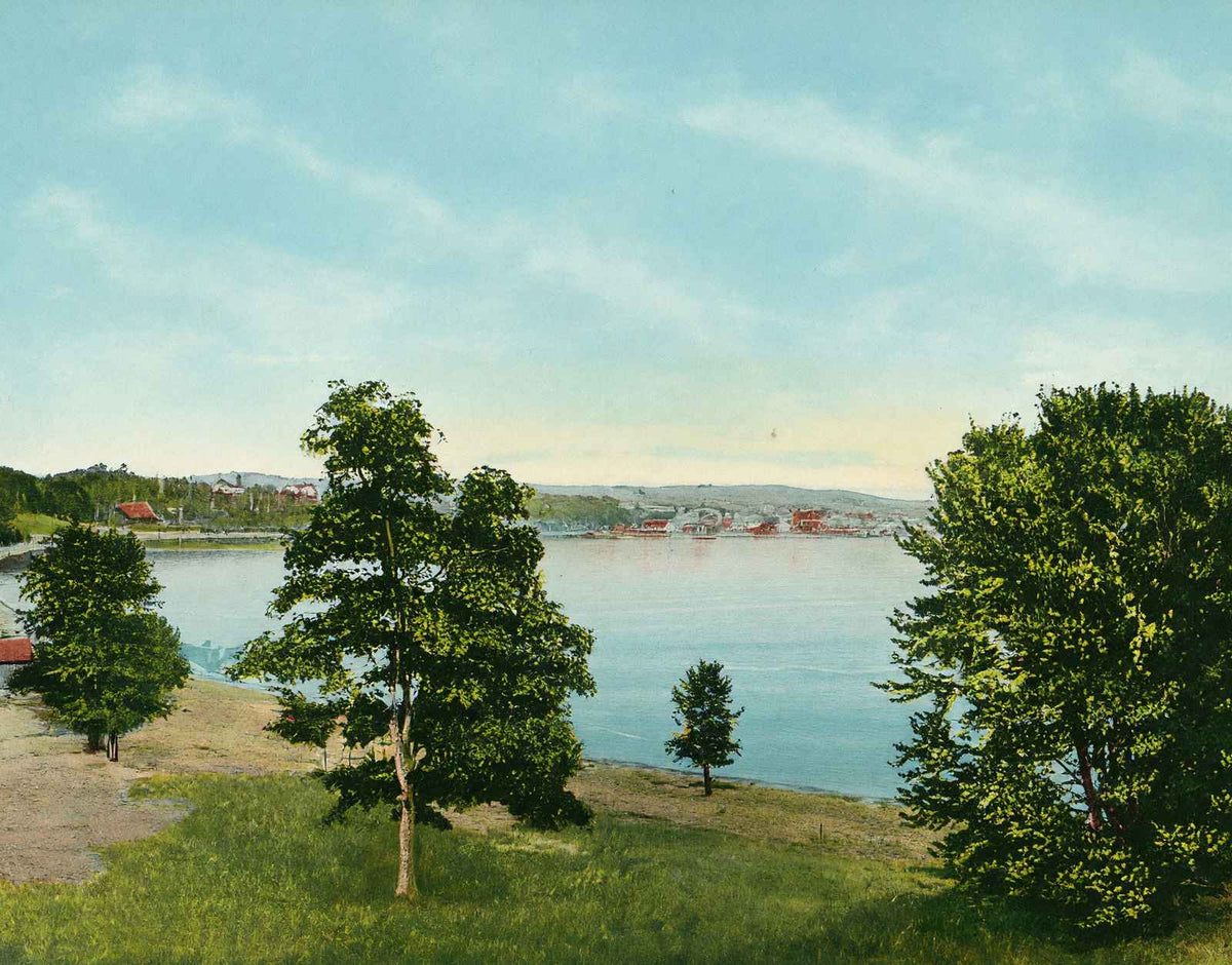Burlington from Rock Point in 1907 Vintage Print (7 Sizes) - Archival Paper