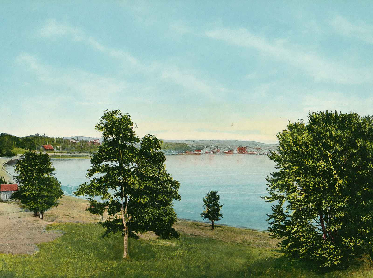 Burlington from Rock Point in 1907 Vintage Print (7 Sizes) - Archival Paper