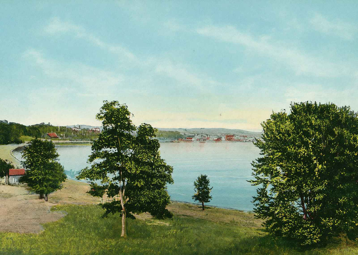 Burlington from Rock Point in 1907 Vintage Print (7 Sizes) - Archival Paper