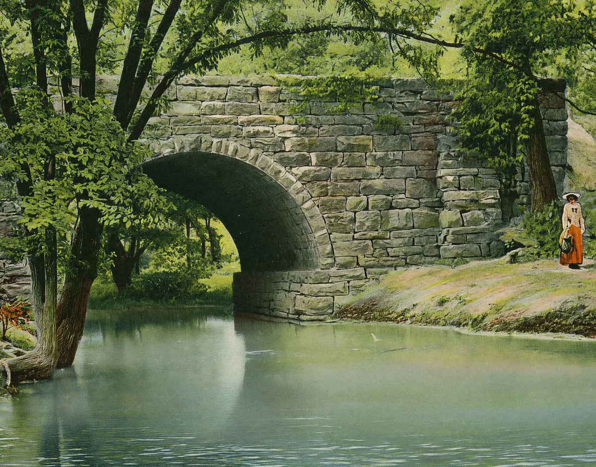 Quiet Nook Cherokee Park Louisville in 1904 Vintage Print (7 Sizes)