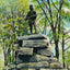 Daniel Boone Statue Cherokee Park Louisville in 1907 Art Print (7 Sizes)