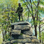 Daniel Boone Statue Cherokee Park Louisville in 1907 Art Print (7 Sizes)