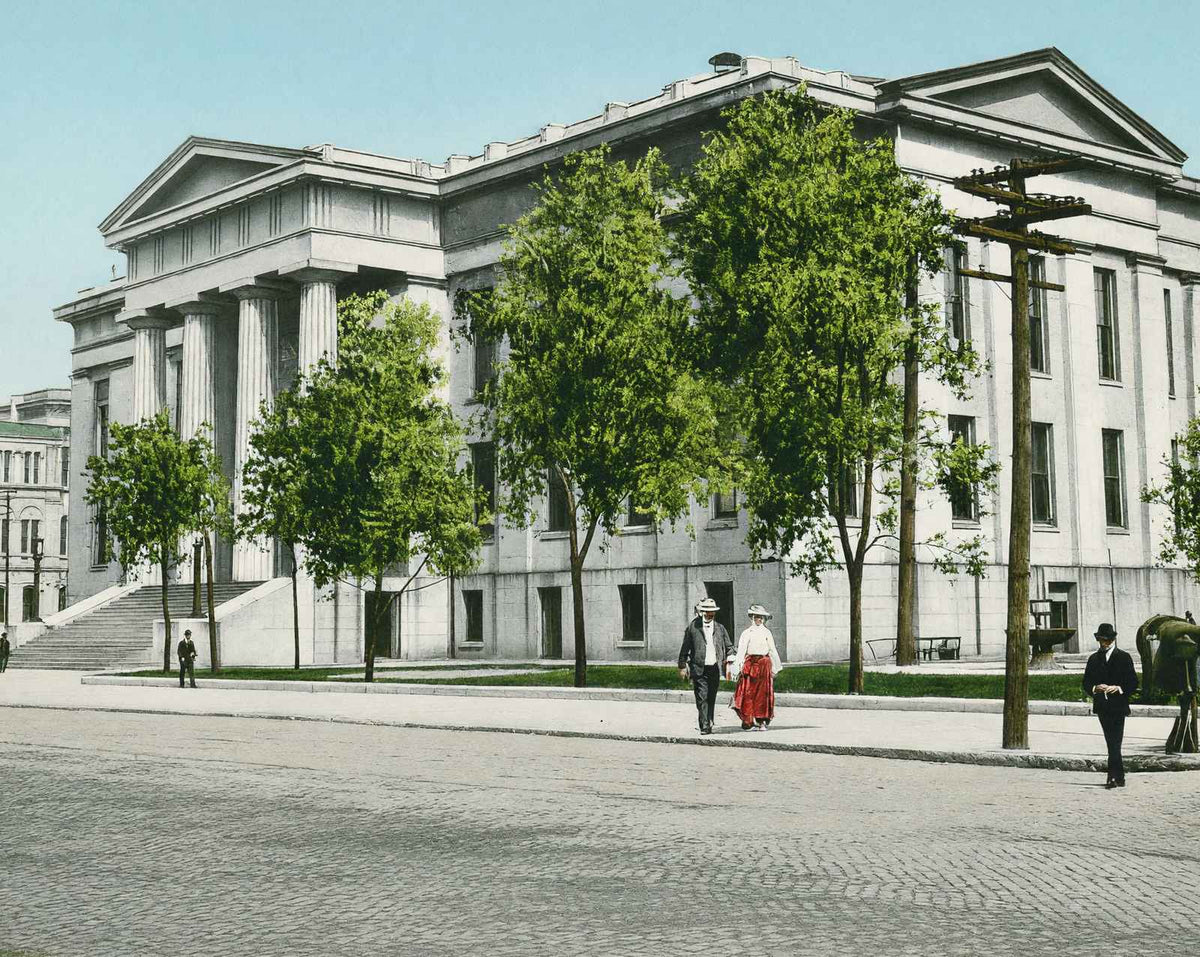 Louisville Court House in 1904 vintage print