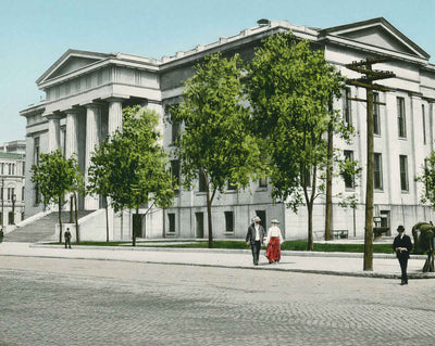Louisville Court House in 1904 vintage print