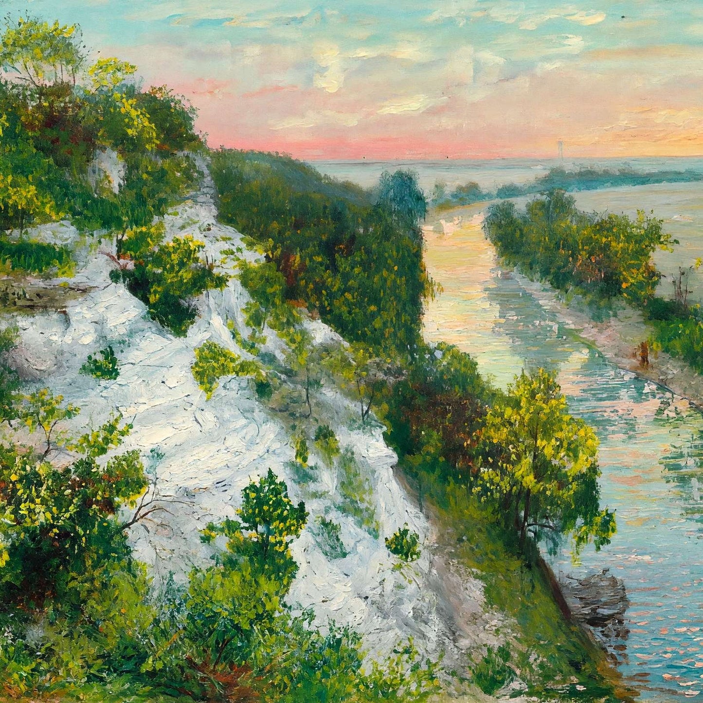 Lovers Leap Waco in 1905 Art Print (7 Sizes) - Archival Paper
