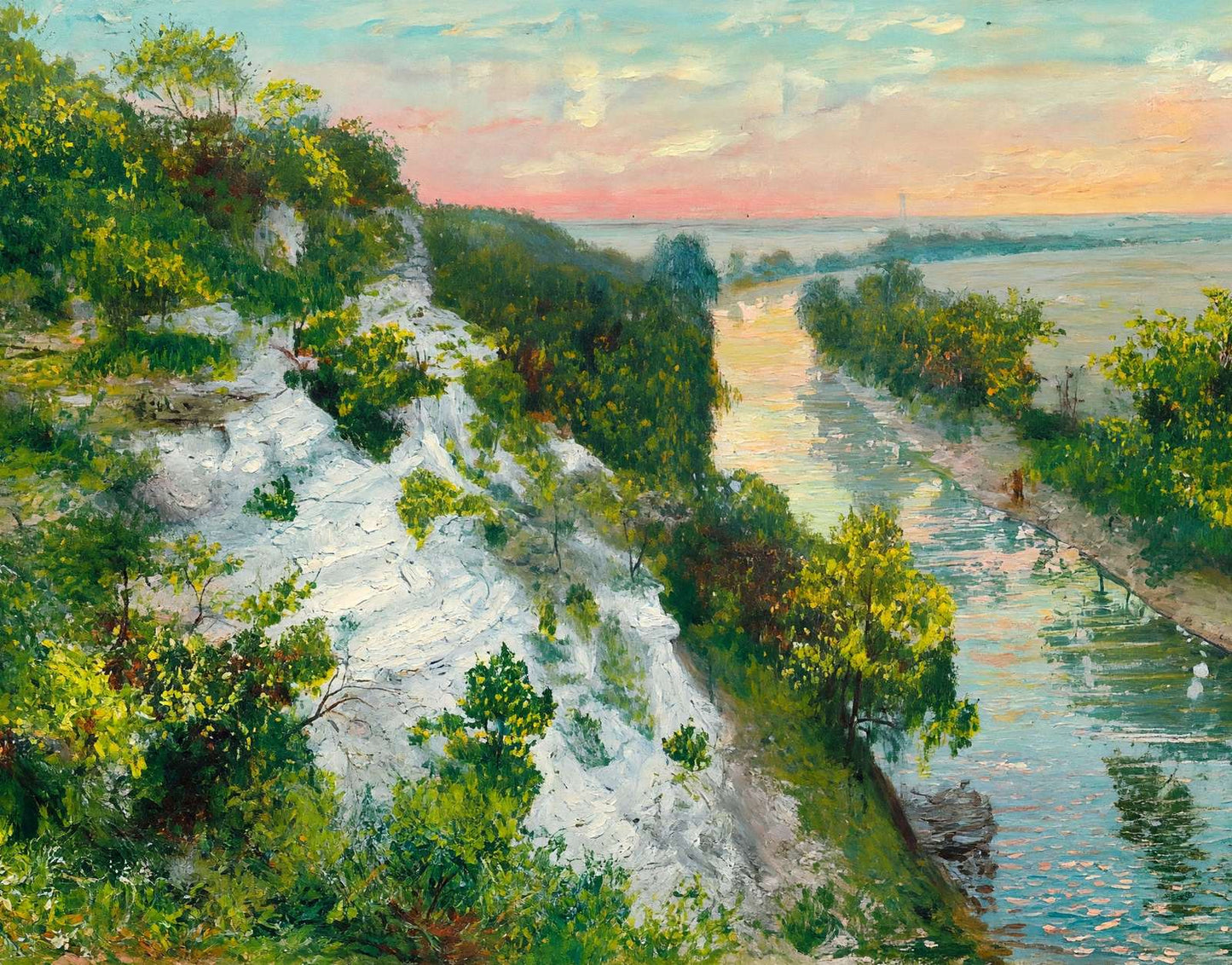 Lovers Leap Waco in 1905 Art Print (7 Sizes) - Archival Paper