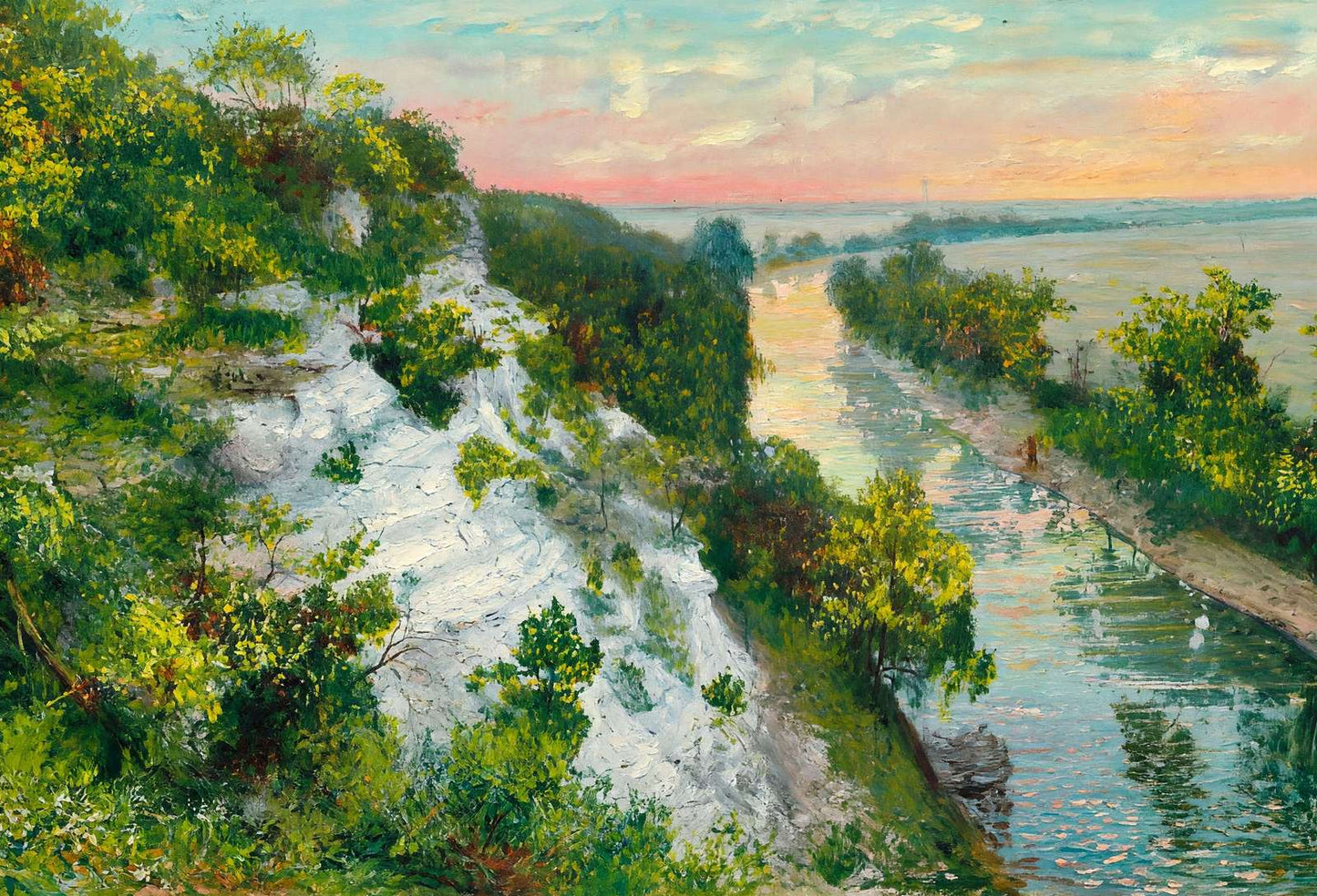 Lovers Leap Waco in 1905 Art Print (7 Sizes) - Archival Paper