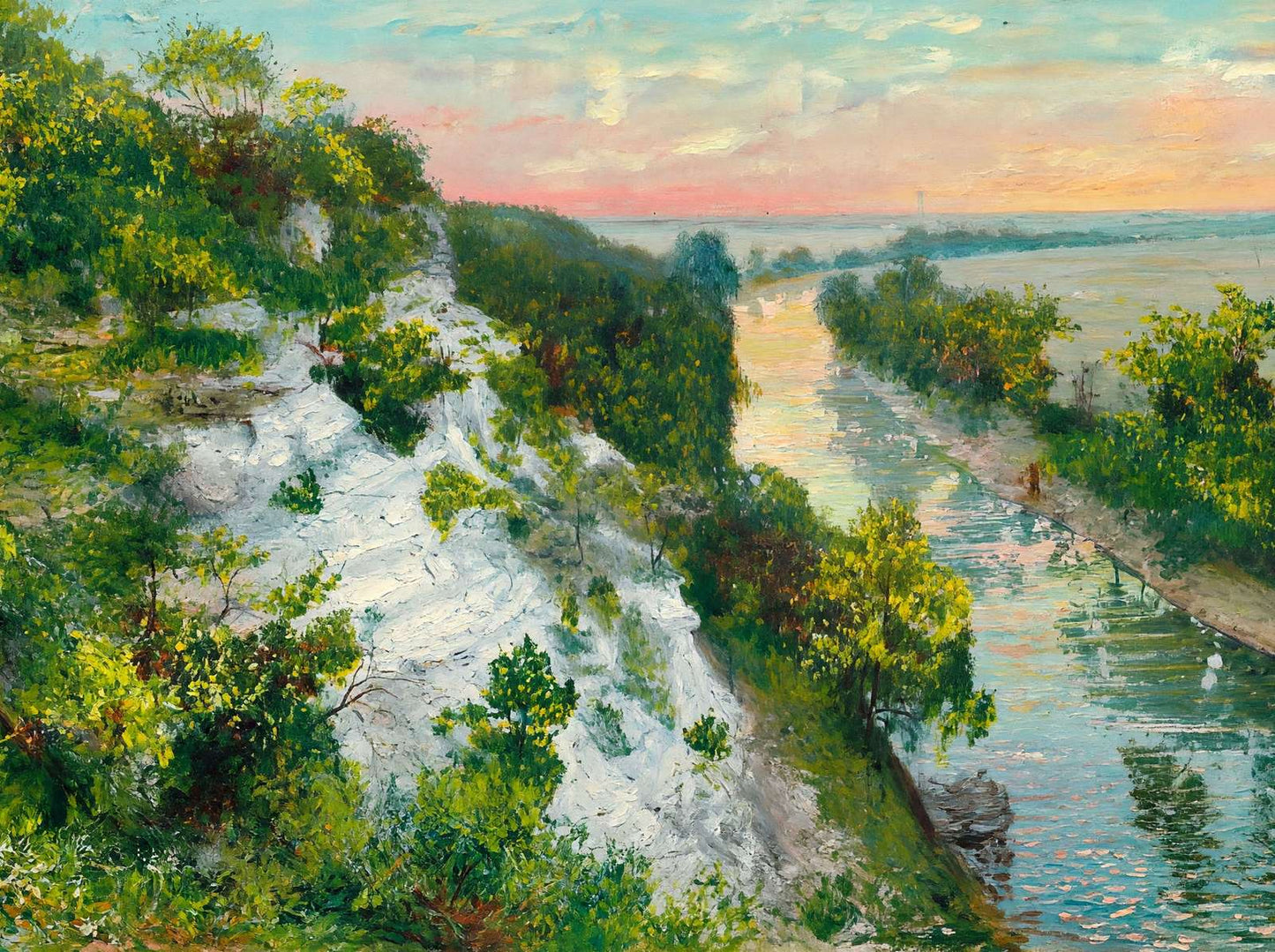 Lovers Leap Waco in 1905 Art Print (7 Sizes) - Archival Paper