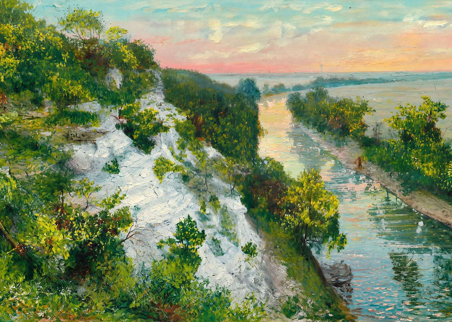 Lovers Leap Waco in 1905 Art Print (7 Sizes) - Archival Paper