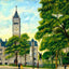 City Hall and Monument Square, Lowell, Massachusetts in 1907 Art Print (7 Sizes)