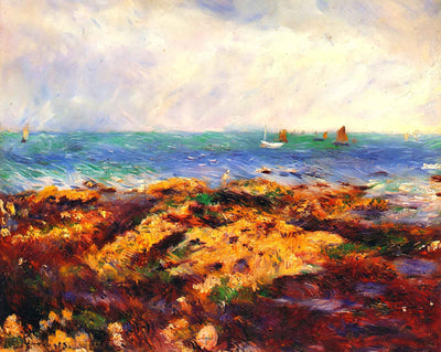 Low Tide at Yport art print by Pierre-Auguste Renoir (1883)