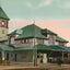 Boston & Maine Railroad Station Lowell Massachusetts in 1907 Vintage Print