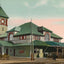 Boston & Maine Railroad Station Lowell Massachusetts in 1907 Vintage Print