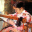 Lydia at the Tapestry Loom painting by Mary Cassatt (1881)