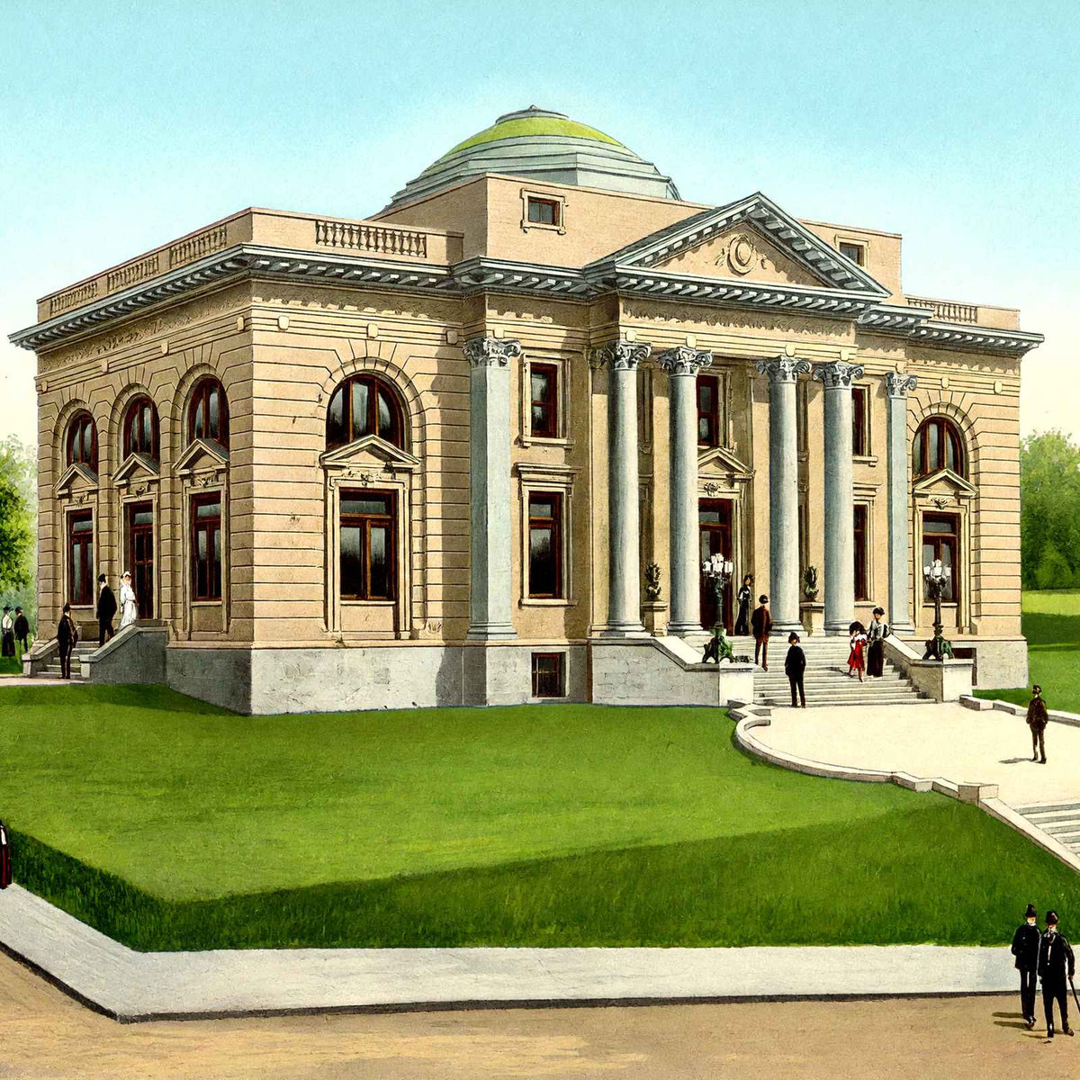 Jones Memorial Library Lynchburg VA in 1906 Vintage Print (7 Sizes)