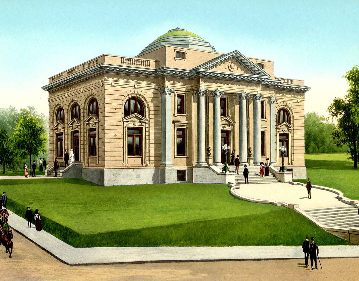 Jones Memorial Library Lynchburg VA in 1906 Vintage Print (7 Sizes)