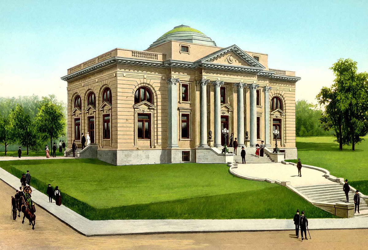 Jones Memorial Library Lynchburg VA in 1906 Vintage Print (7 Sizes)