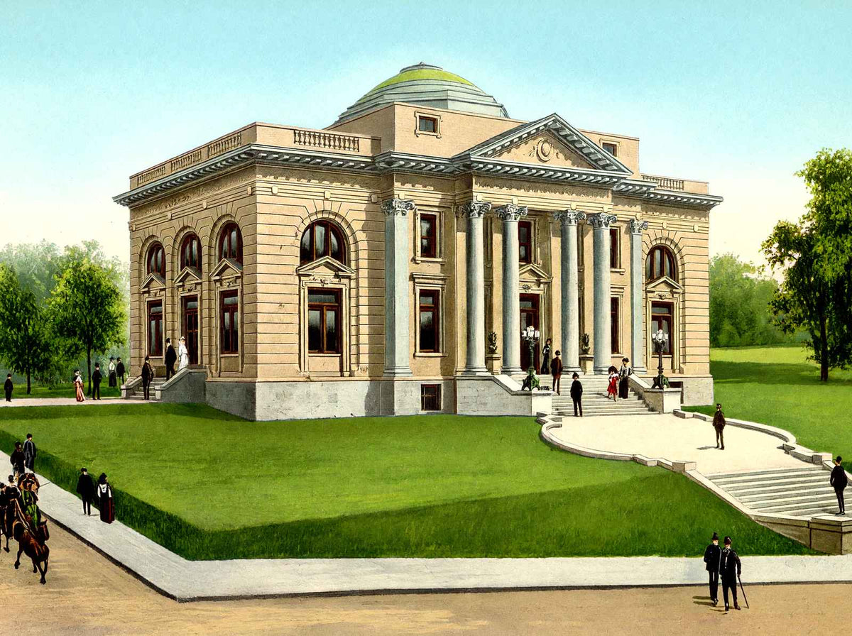 Jones Memorial Library Lynchburg VA in 1906 Vintage Print (7 Sizes)