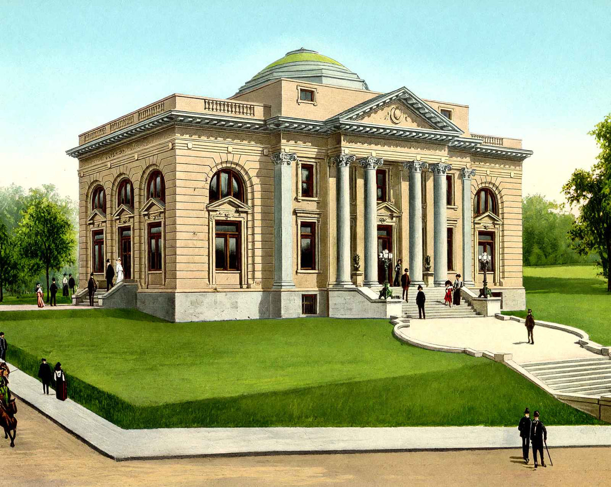 Jones Memorial Library vintage print
