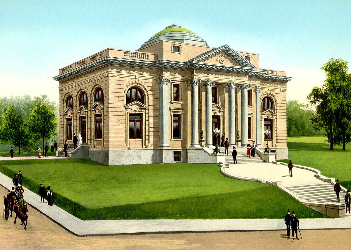 Jones Memorial Library Lynchburg VA in 1906 Vintage Print (7 Sizes)