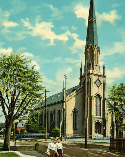 Holy Cross Catholic Church vintage print