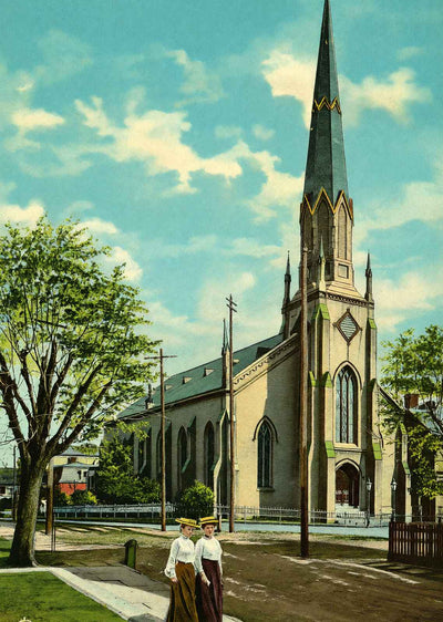Holy Cross Catholic Church Lynchburg VA in 1907 Vintage Print (7 Sizes)