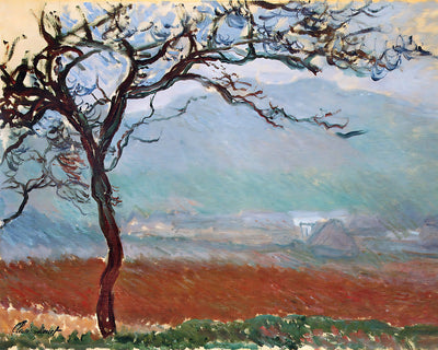 Landscape at Giverny (1887) Painting by Claude Monet 8x10" Art Print