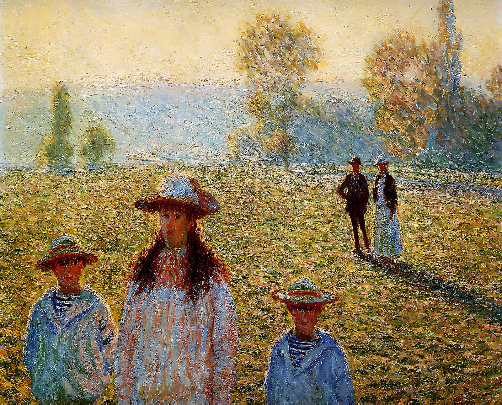 Landscape at Giverny (1888) Painting by Claude Monet 8x10" Art Print