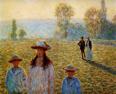 Landscape at Giverny (1888) Painting by Claude Monet 8x10" Art Print