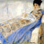 Madame Monet Art Print 1872 Painting by Pierre-Auguste Renoir (6 Sizes)