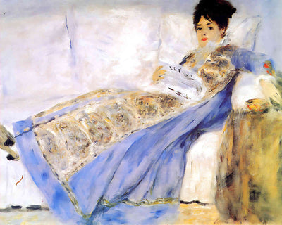Madame Monet Painting by Pierre-Auguste Renoir 8x10" Art Print - Premium Quality