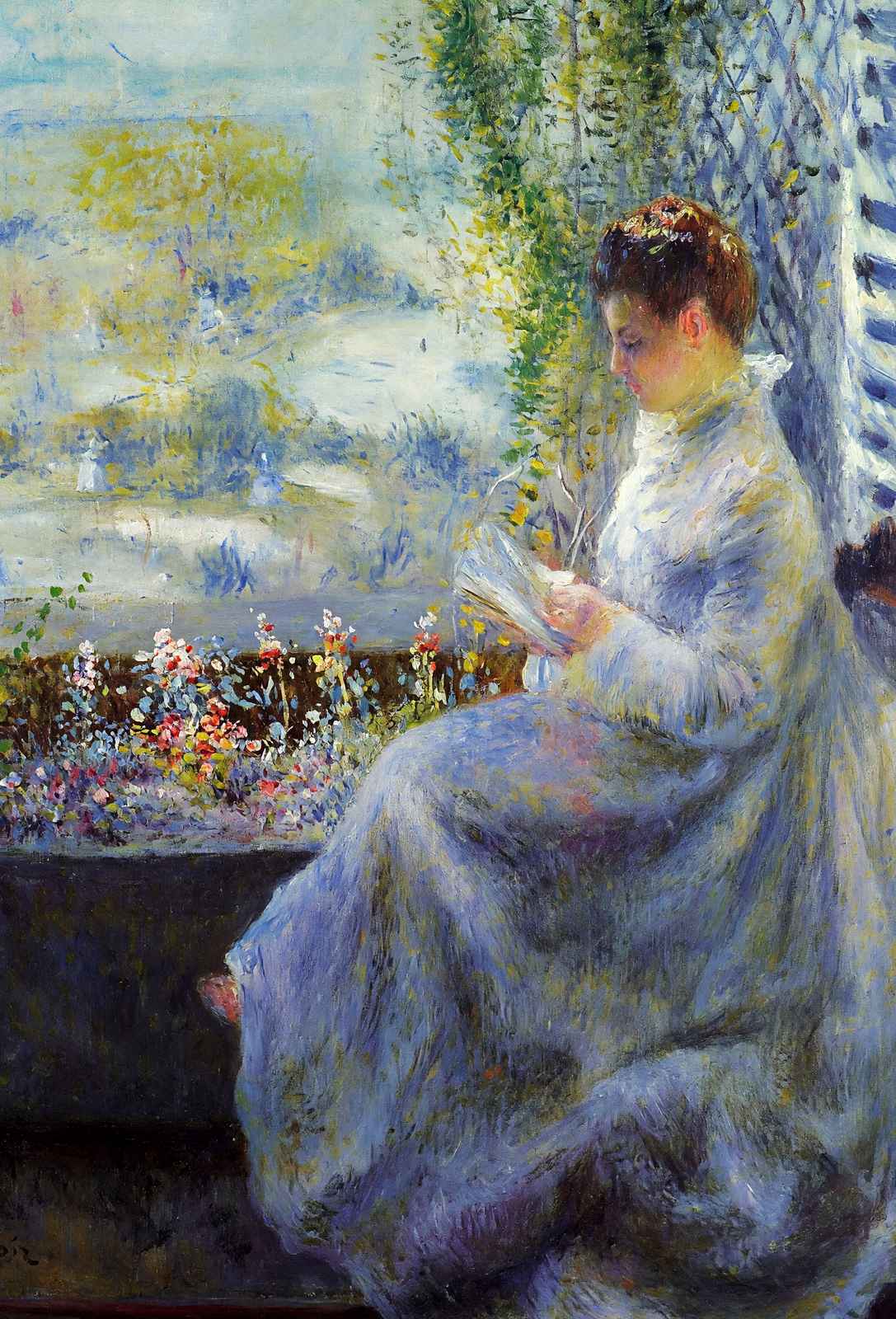Madame Chocquet Reading Art Print 1876 by Pierre-Auguste Renoir (6 Sizes)