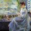 Madame Chocquet Reading fine art print by Pierre-Auguste Renoir (1876)
