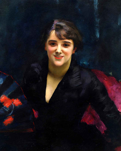 Madame Errazuriz (Also Known As the Lady in Black) fine art print by John Singer Sargent (1882)