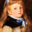 Mademoiselle Grimprel in a Blue Ribbon 1880 by Renoir Art Print (6 Sizes)