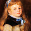 Mademoiselle Grimprel in a Blue Ribbon 1880 by Renoir Art Print (6 Sizes)