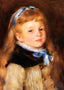 Mademoiselle Grimprel in a Blue Ribbon 1880 by Renoir Art Print (6 Sizes)