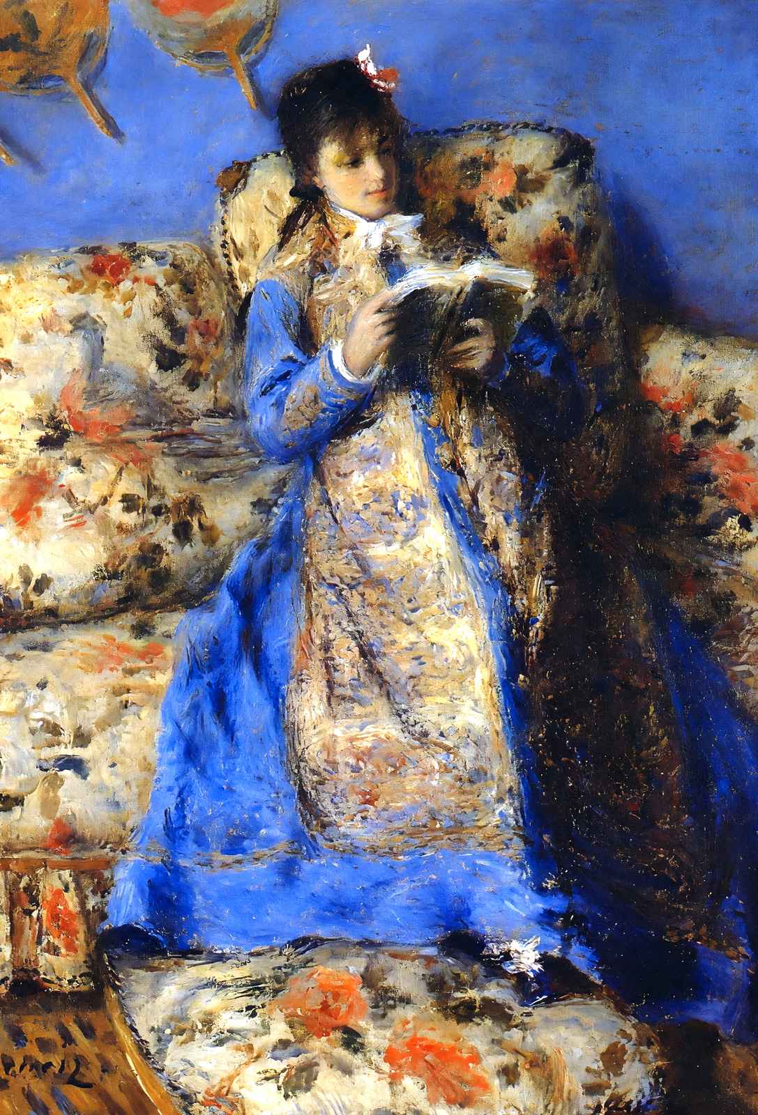 Madame Monet Reading 1872 by Pierre-Auguste Renoir Fine Art Print (6 Sizes)